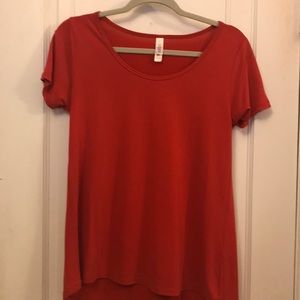LuLaRoe Rare Solid Red Classic T Size Small